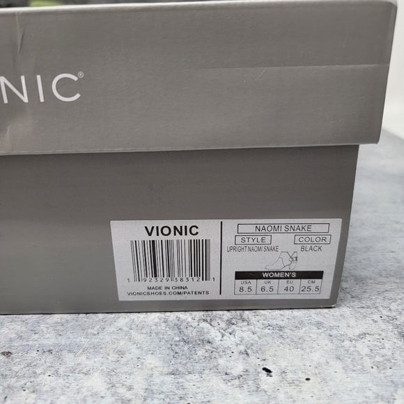 Vionic | Naomi Snake Black Suede Heeled Booties - Picture 10 of 10